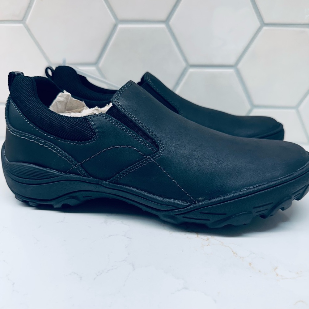 GH Bass - Garfield II Black Slip-On Water Resistant Men's Shoes Size 8.5 NWT